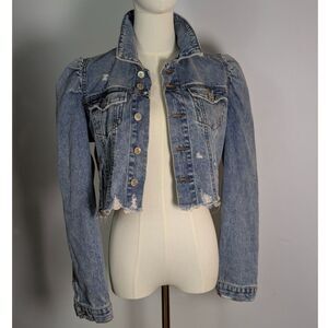 Forever 21 Cropped Denim Jacket Y2K-inspired – Women’s Medium